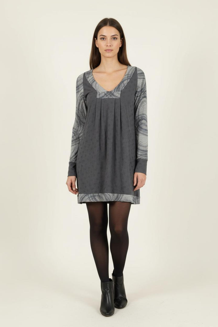 Robe Courte Grise et Grise Clair - Taille M/38 de la marque One Step | PARAD90323 - Vendu par Paradigme - Image 1