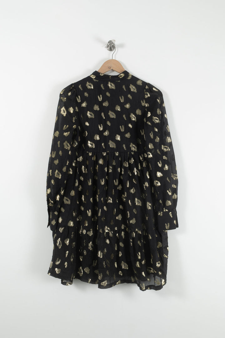 Robe Midi Noire et Dorée - Taille XS/34 de la marque Opullence | PARAD90328 - Vendu par Paradigme - Image 4