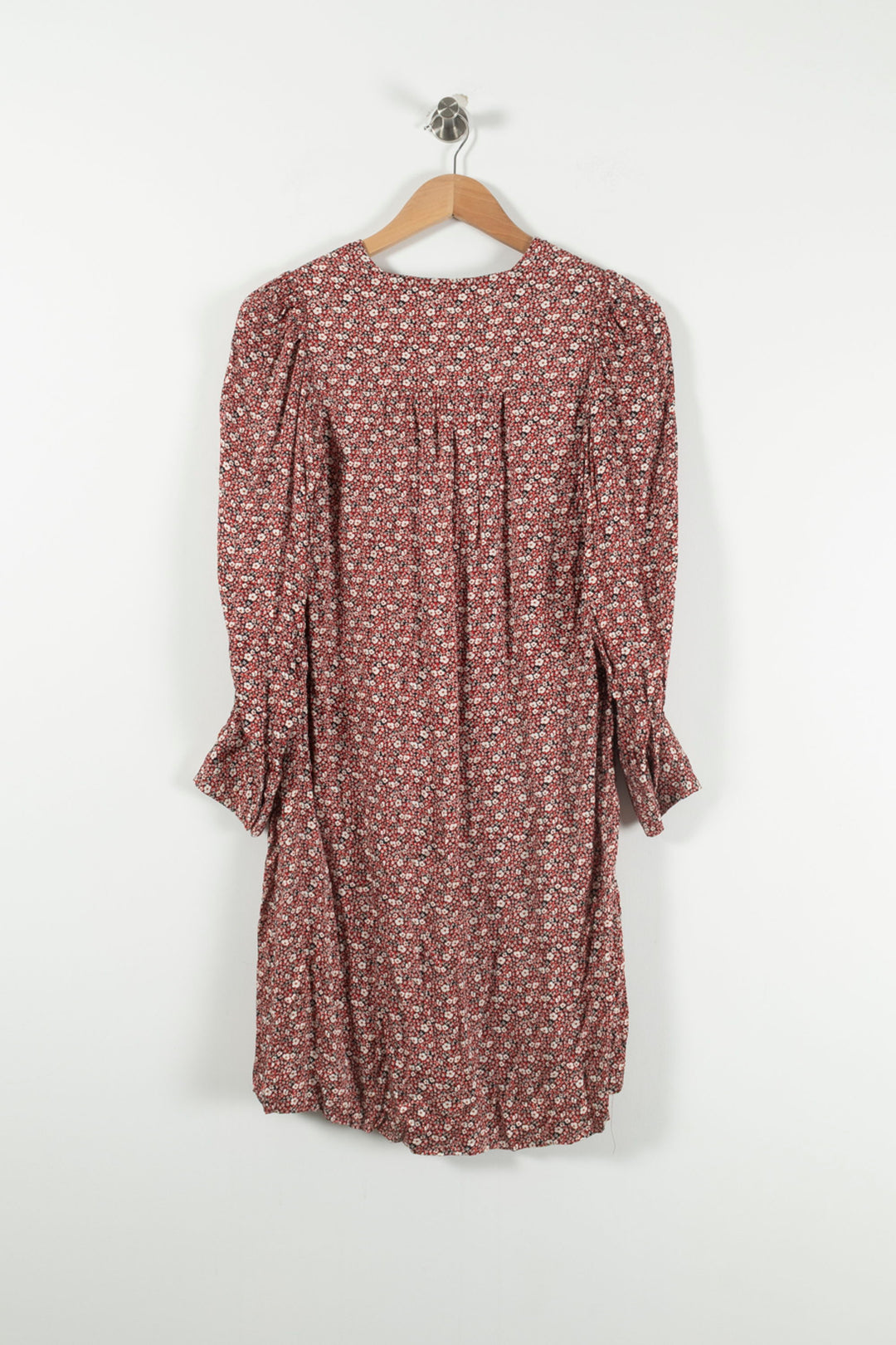 Robe Fleurie Rouge et Blanche - Taille S/36 de la marque Caroll | PARAD90339 - Vendu par Paradigme - Image 4