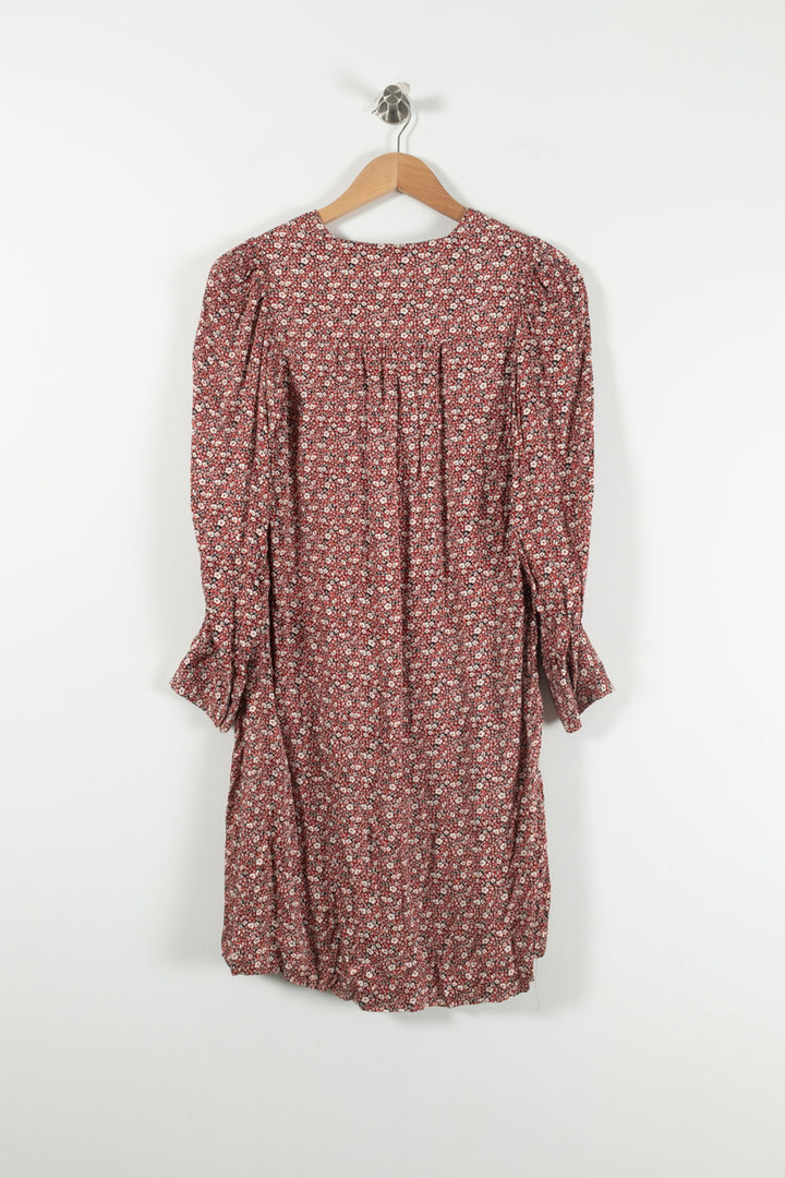 Robe Fleurie Rouge et Blanche - Taille S/36 de la marque Caroll | PARAD90339 - Vendu par Paradigme - Image 4