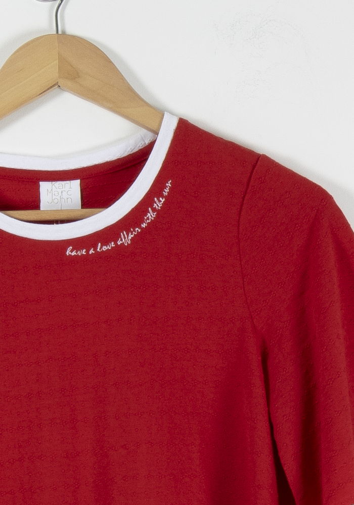 Tee-shirt Rouge et Blanc - Taille XS/34 de la marque Karl Marc John | PARAD90344 - Vendu par Paradigme - Image 3