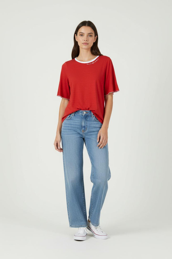Tee-shirt Rouge et Blanc - Taille XS/34 de la marque Karl Marc John | PARAD90344 - Vendu par Paradigme - Image 1