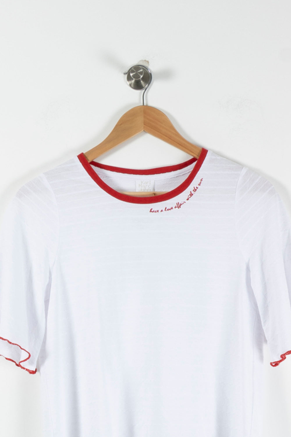 Tee-shirt Blanc et Rouge - Taille S/36 de la marque Karl Marc John | PARAD90347 - Vendu par Paradigme - Image 2