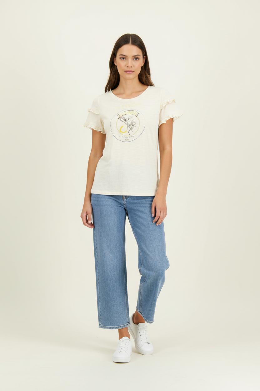 Tee-shirt Manches Courtes Beige - Taille S/36 de la marque Karl Marc John | PARAD90349 - Vendu par Paradigme - Image 1