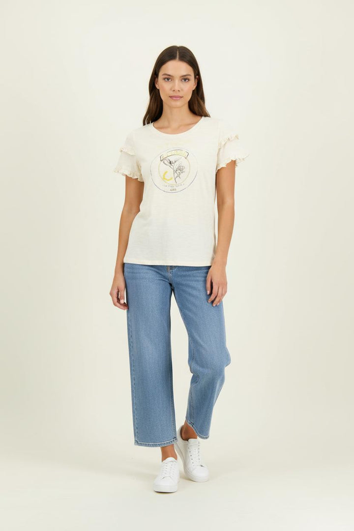 Tee-shirt Manches Courtes Beige - Taille S/36 de la marque Karl Marc John | PARAD90349 - Vendu par Paradigme - Image 1