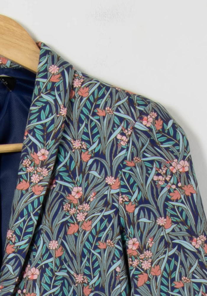Blazer Bleu et Vert - Taille XS/34 de la marque One Step | PARAD90357 - Vendu par Paradigme - Image 3