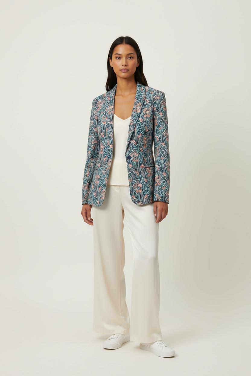 Blazer Bleu et Vert - Taille XS/34 de la marque One Step | PARAD90357 - Vendu par Paradigme - Image 1