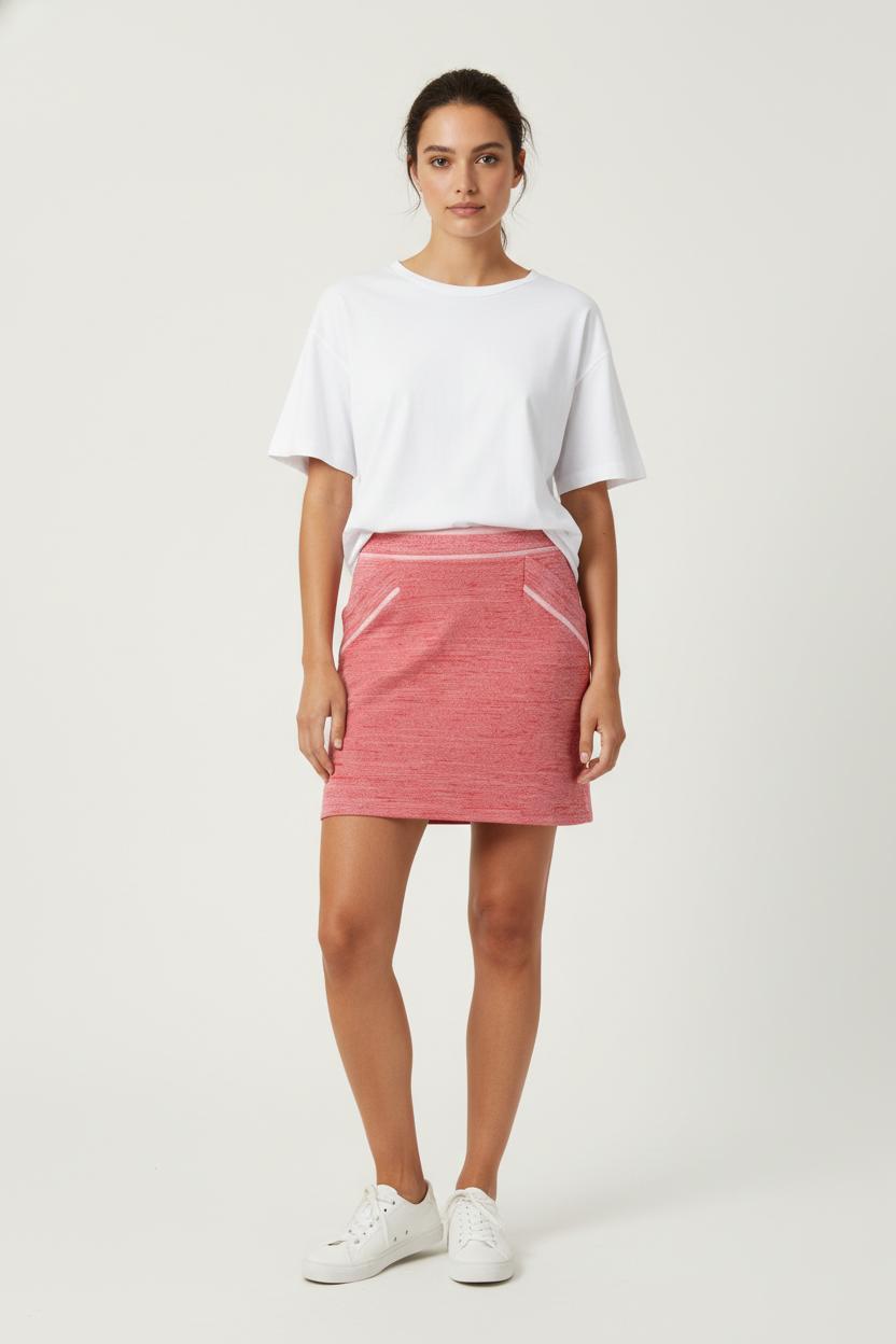 Jupe Droite Rose - Taille S/36 de la marque Claudie Pierlot | PARAD90370 - Vendu par Paradigme - Image 1