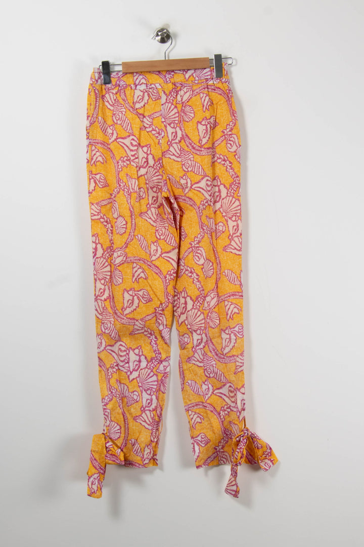 Pantalon Jaune et Rose - Taille S/36 de la marque Claudie Pierlot | PARAD90371 - Vendu par Paradigme - Image 4