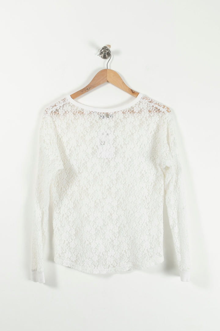 Pull Blanc - Taille M/38 de la marque IKKS | PARAD90372 - Vendu par Paradigme - Image 4