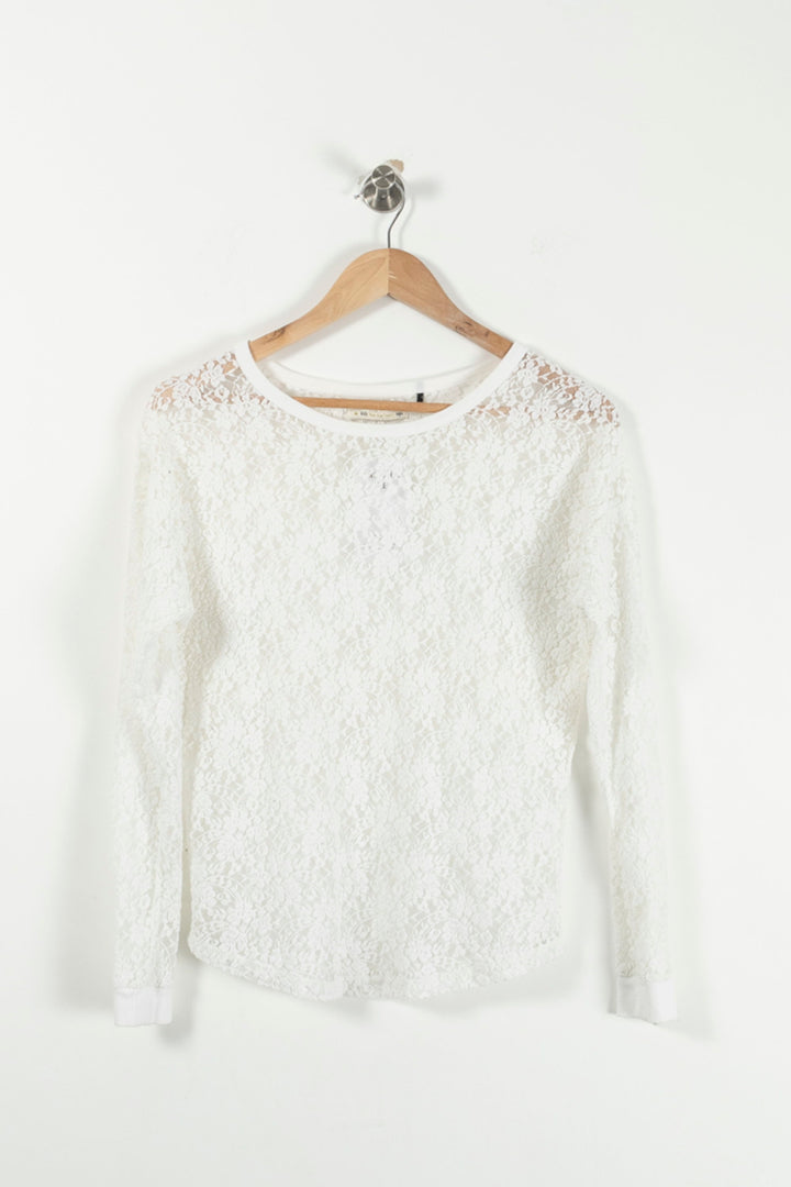 Pull Blanc - Taille M/38 de la marque IKKS | PARAD90372 - Vendu par Paradigme - Image 2