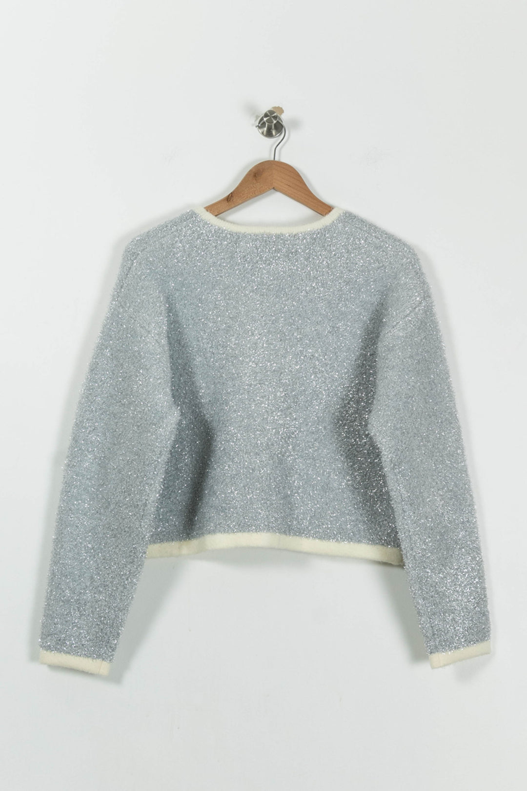 Gilet Gris et Blanc - Taille M/38 de la marque Kookai | PARAD90378 - Vendu par Paradigme - Image 4