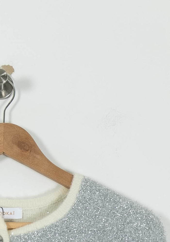 Gilet Gris et Blanc - Taille M/38 de la marque Kookai | PARAD90378 - Vendu par Paradigme - Image 3