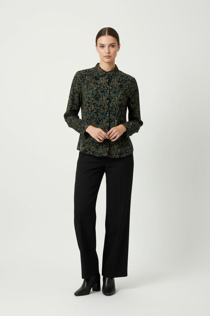 Chemise Verte et Noire - Taille S/36 de la marque IKKS | PARAD90384 - Vendu par Paradigme - Image 1