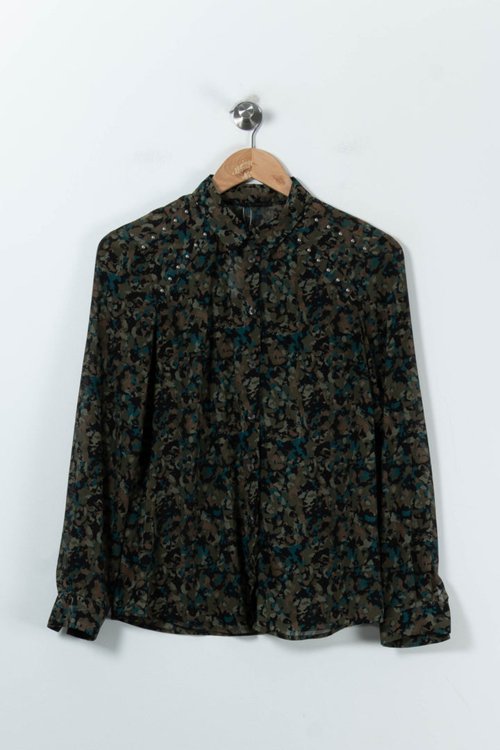 Chemise Verte et Noire - Taille S/36 de la marque IKKS | PARAD90384 - Vendu par Paradigme - Image 2