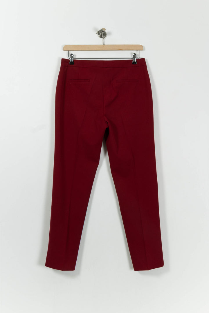 Pantalon De Tailleur Bordeaux - Taille XL/42 de la marque Maison 123 | PARAD90391 - Vendu par Paradigme - Image 4