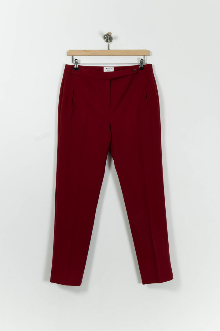 Pantalon De Tailleur Bordeaux - Taille XL/42 de la marque Maison 123 | PARAD90391 - Vendu par Paradigme - Image 2