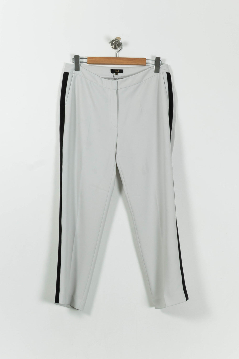 Pantalon De Tailleur Blanc et Noir - Taille XL/42 de la marque Maison 123 | PARAD90393 - Vendu par Paradigme - Image 2