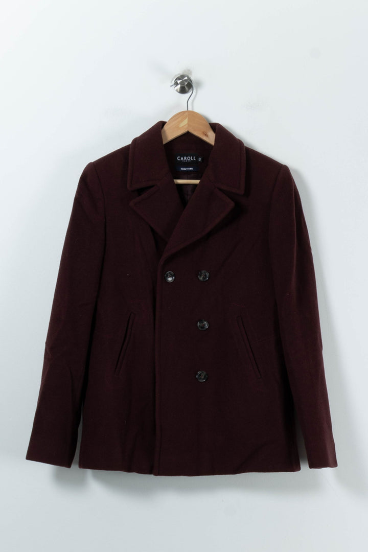 Caban Bordeaux - Taille XL/42 de la marque Caroll | PARAD90394 - Vendu par Paradigme - Image 2