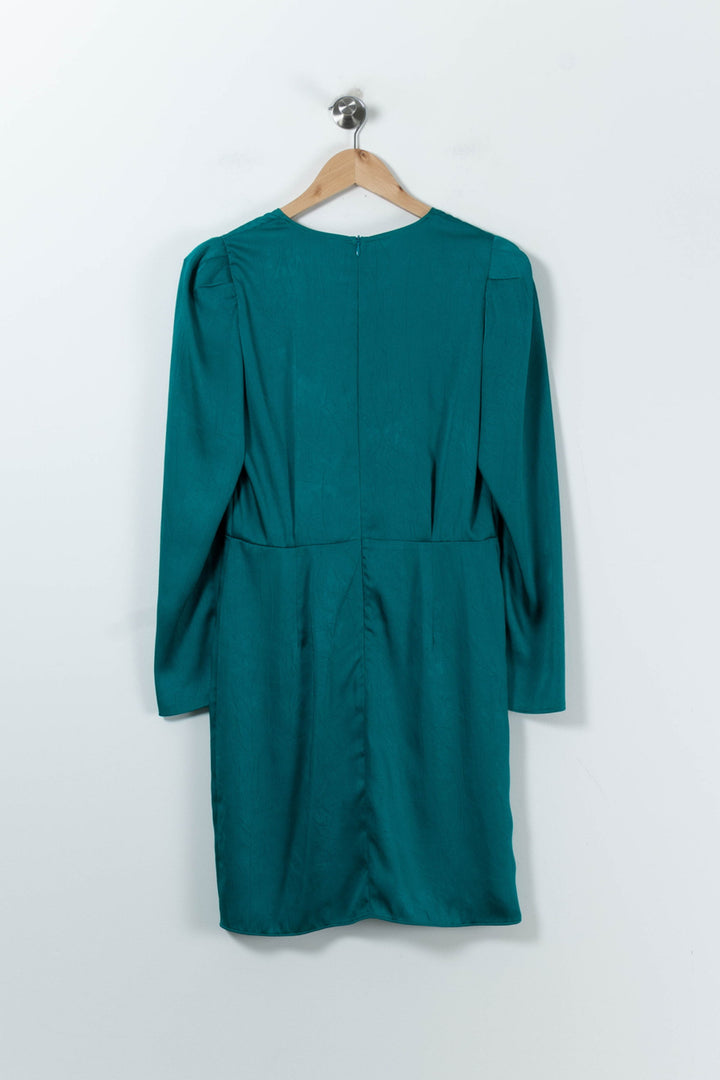 Robe Portefeuille Verte - Taille M/38 de la marque Tara Jarmon | PARAD90406 - Vendu par Paradigme - Image 4