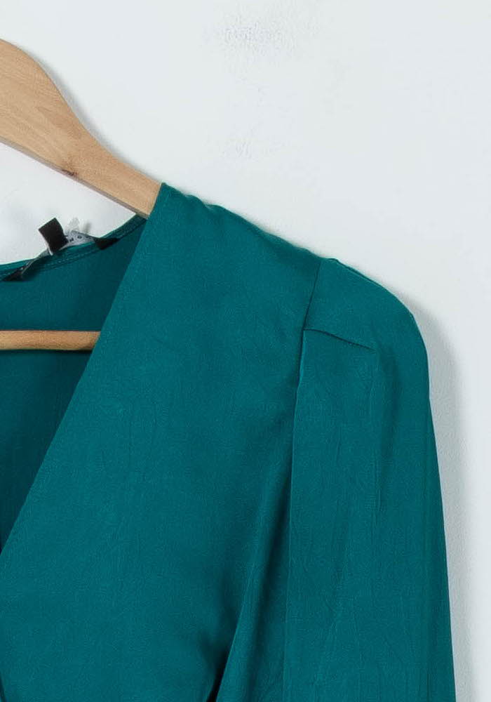 Robe Portefeuille Verte - Taille M/38 de la marque Tara Jarmon | PARAD90406 - Vendu par Paradigme - Image 3