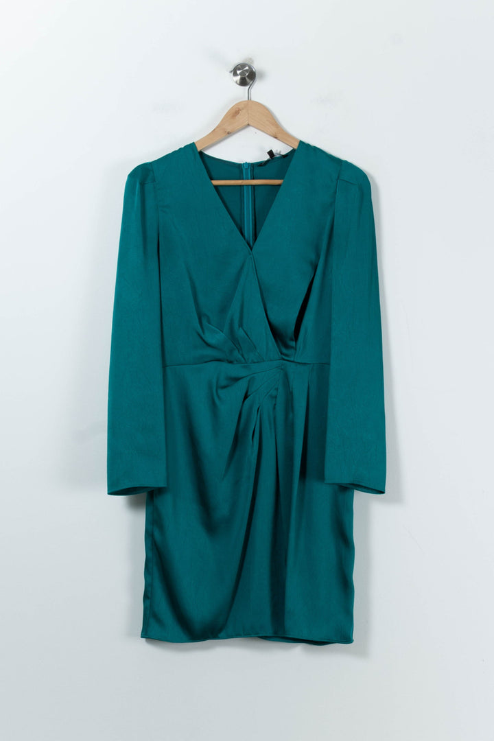 Robe Portefeuille Verte - Taille M/38 de la marque Tara Jarmon | PARAD90406 - Vendu par Paradigme - Image 2