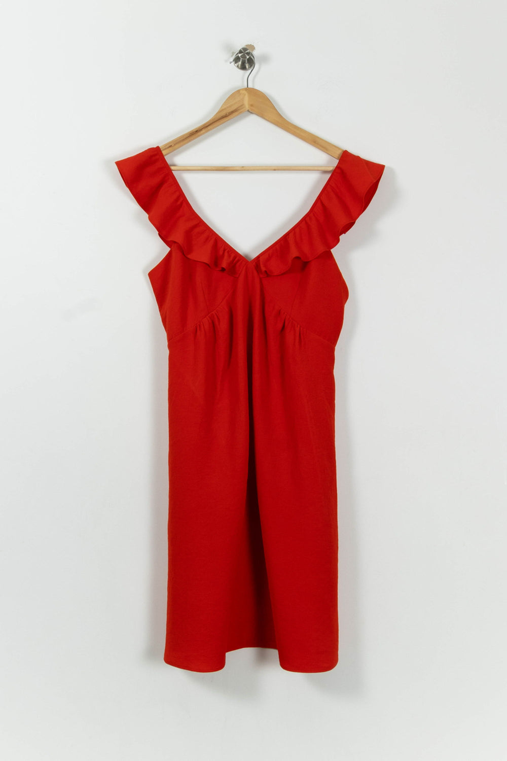 Robe Volantée Rouge - Taille M/38 de la marque Sézane | PARAD90408 - Vendu par Paradigme - Image 2