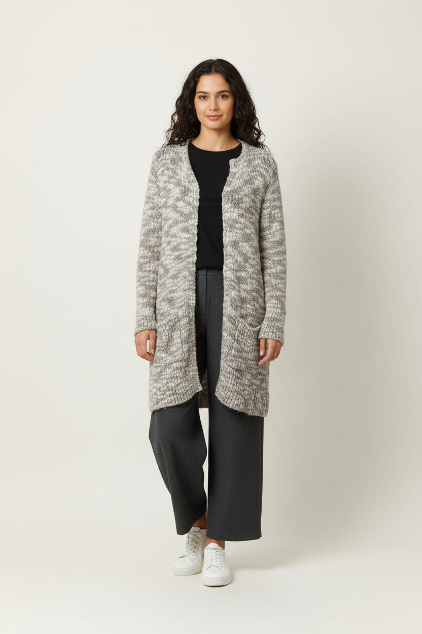 Cardigan Beige et Blanc - Taille XS/34 de la marque One Step | PARAD90414 - Vendu par Paradigme - Image 1