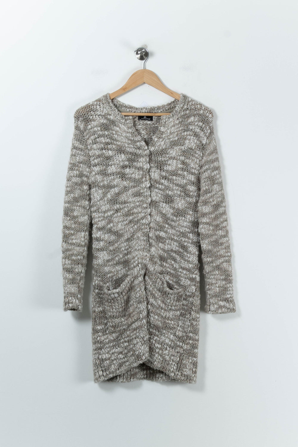 Cardigan Beige et Blanc - Taille XS/34 de la marque One Step | PARAD90414 - Vendu par Paradigme - Image 2