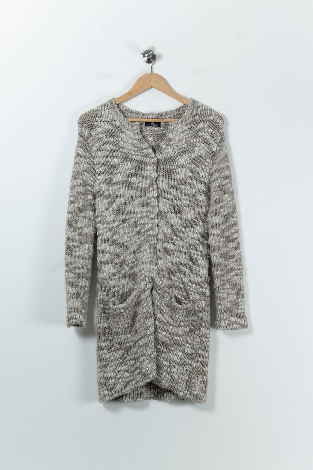 Cardigan Beige et Blanc - Taille XS/34 de la marque One Step | PARAD90414 - Vendu par Paradigme - Image 2
