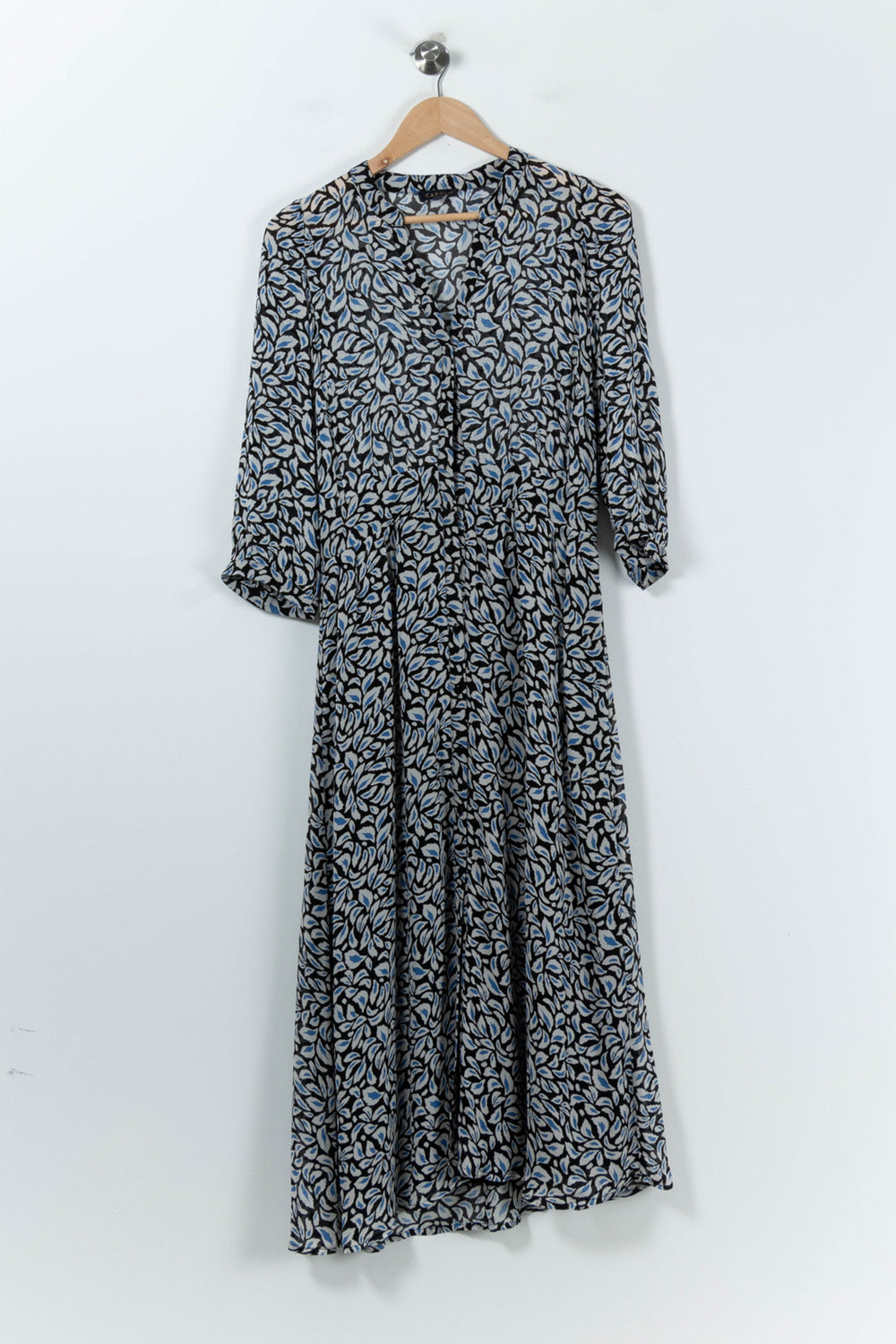 Robe Midi Bleue et Noire - Taille M/38 de la marque Caroll | PARAD90423 - Vendu par Paradigme - Image 2