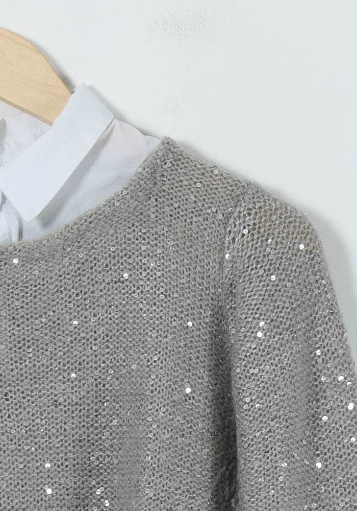 Pull Gris - Taille L/40 de la marque Caroll | PARAD90432 - Vendu par Paradigme - Image 3