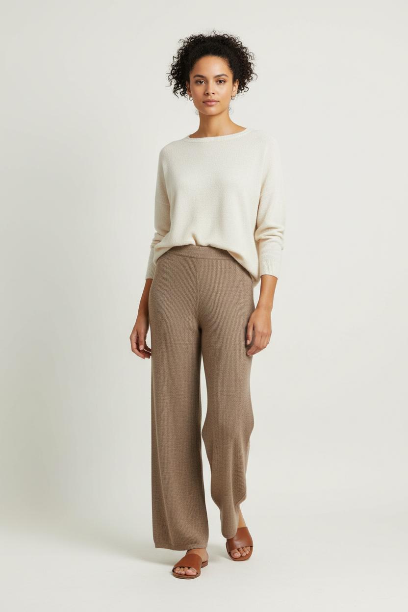 Pantalon Large Marron - Taille S/36 de la marque La Fée Maraboutée | PARAD90434 - Vendu par Paradigme - Image 1