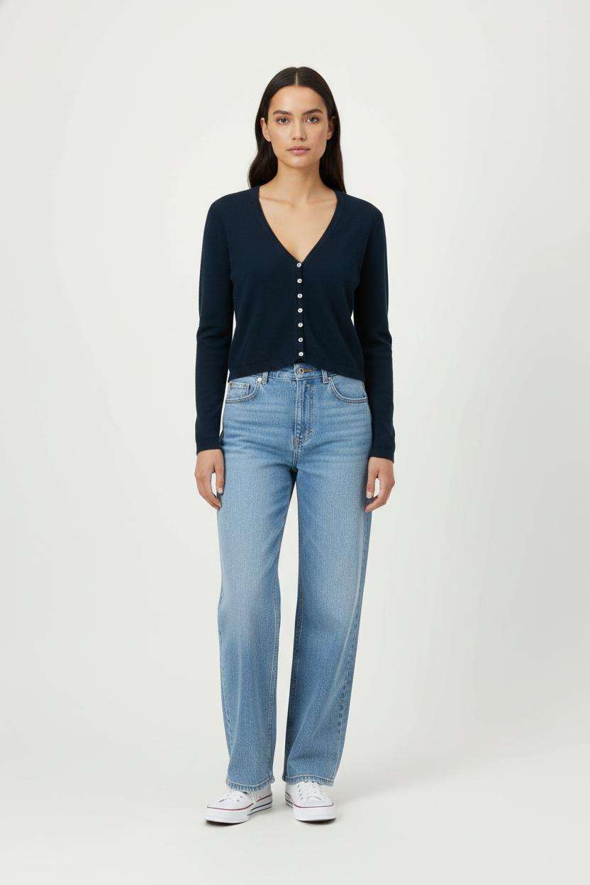 Cardigan Bleu - Taille M/38 de la marque La Fée Maraboutée | PARAD90439 - Vendu par Paradigme - Image 1