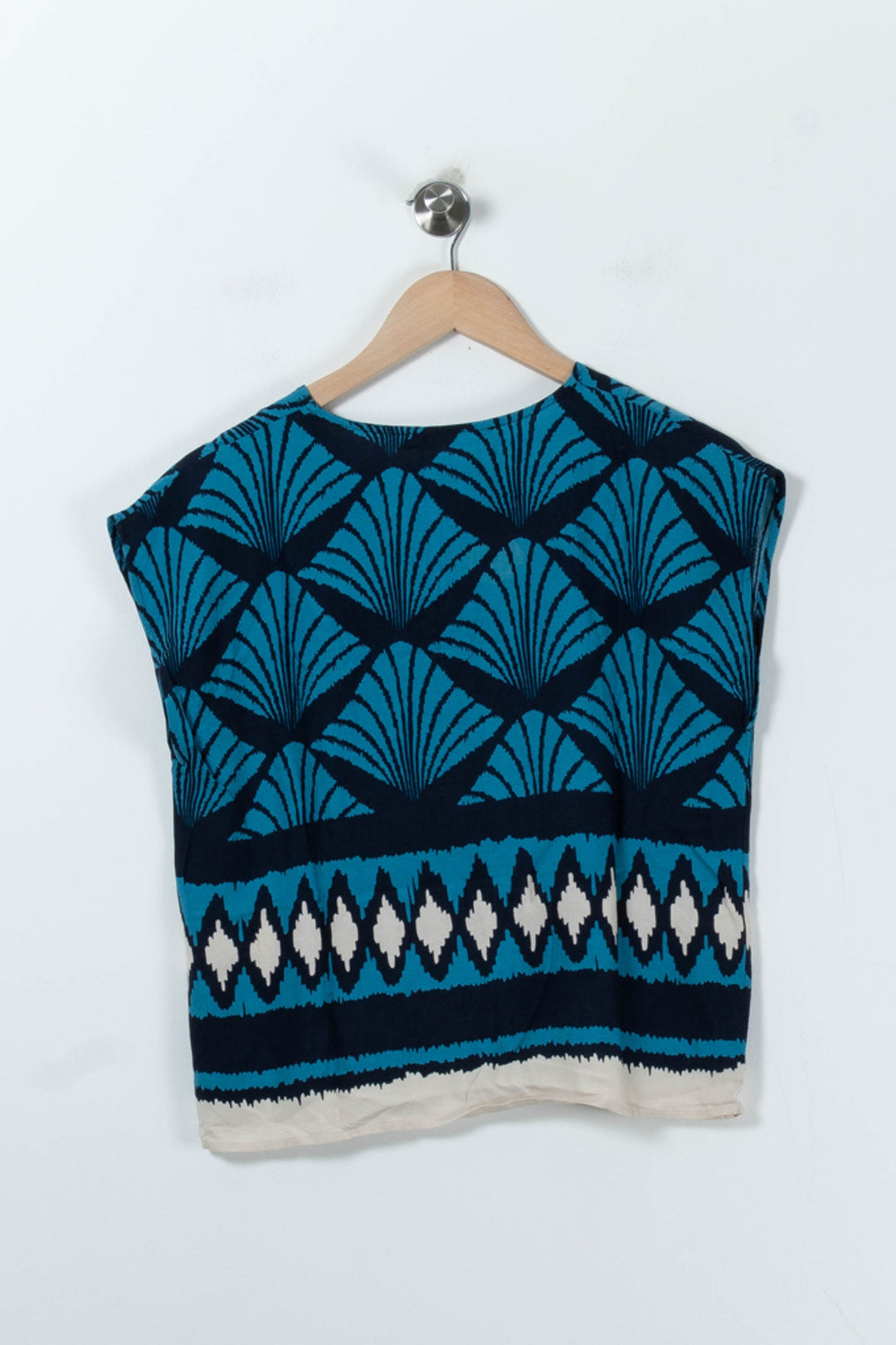Blouse Bleue et Blanche - Taille S/36 de la marque La Fée Maraboutée | PARAD90442 - Vendu par Paradigme - Image 4