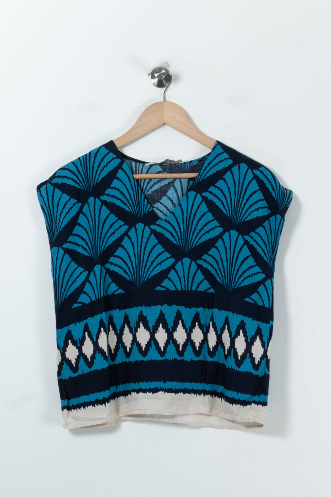 Blouse Bleue et Blanche - Taille S/36 de la marque La Fée Maraboutée | PARAD90442 - Vendu par Paradigme - Image 2