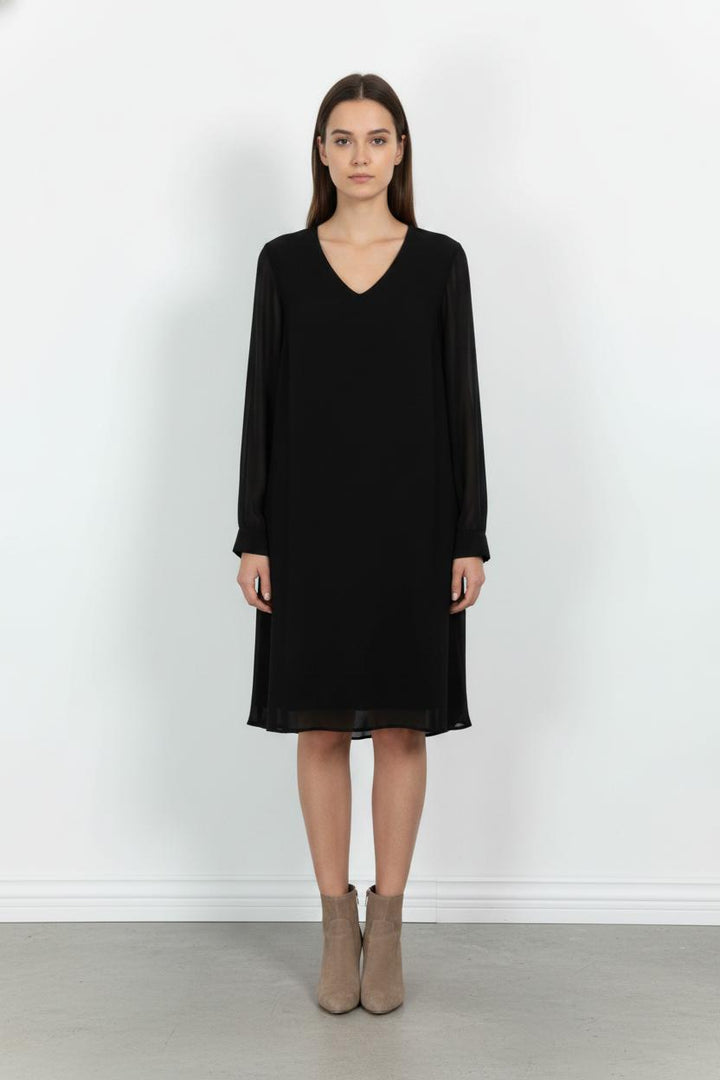 Robe Midi Noire - Taille L/40 de la marque Claudie Pierlot | PARAD90468 - Vendu par Paradigme - Image 1