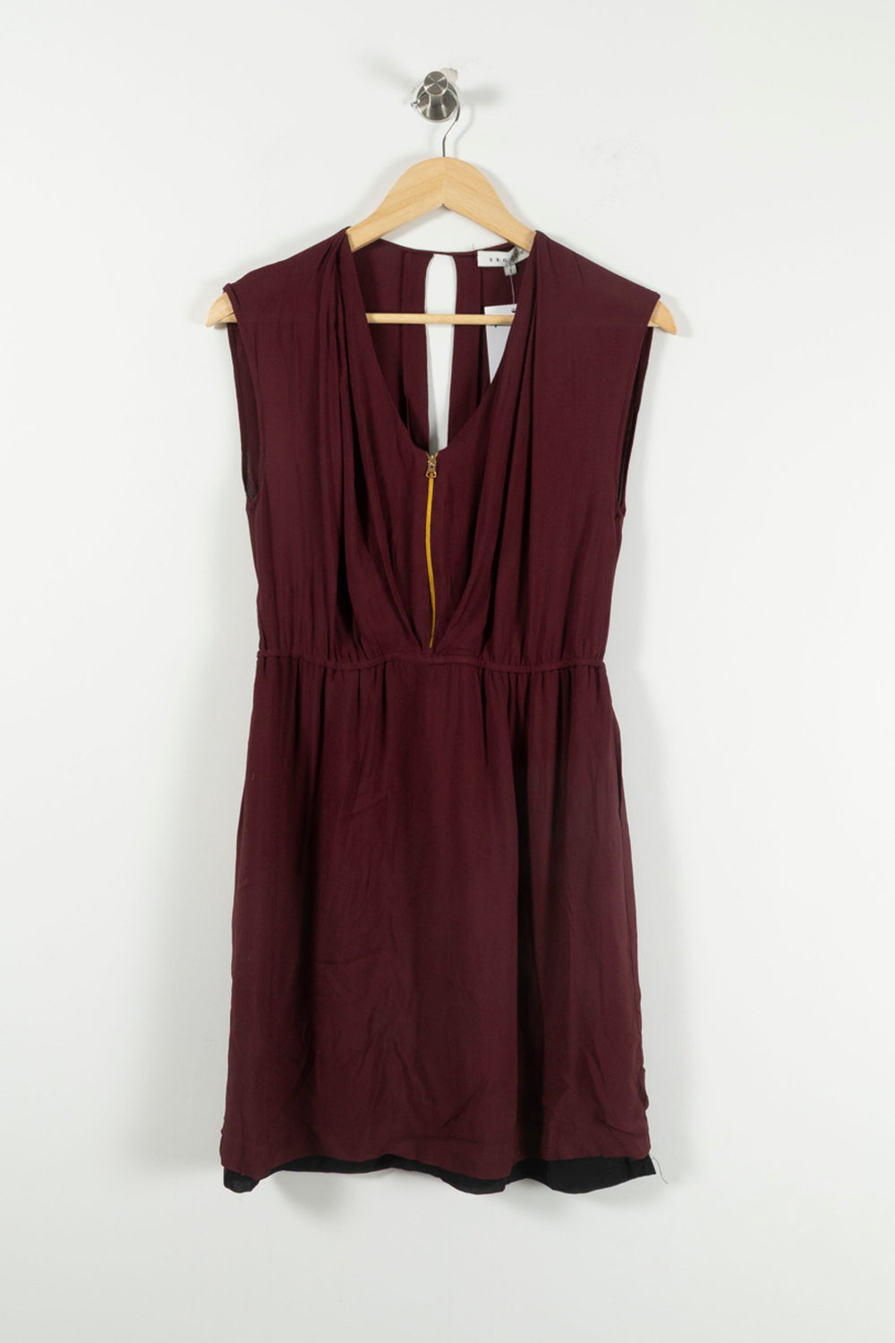 Robe Sans Manches Bordeaux - Taille M/38 de la marque Sandro | PARAD90475 - Vendu par Paradigme - Image 2