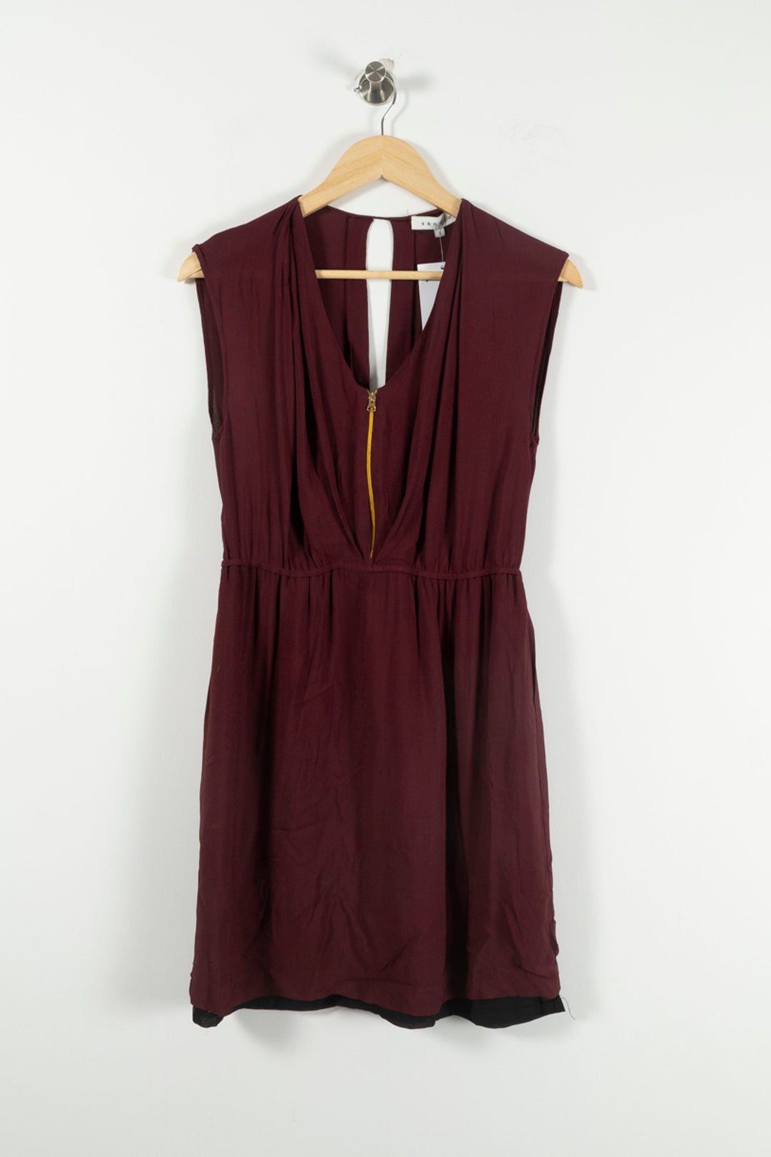 Robe Sans Manches Bordeaux - Taille M/38 de la marque Sandro | PARAD90475 - Vendu par Paradigme - Image 2