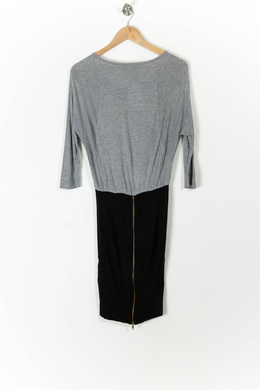 Robe Midi Grise et Noire - Taille M/38 de la marque Sandro | PARAD90482 - Vendu par Paradigme - Image 4