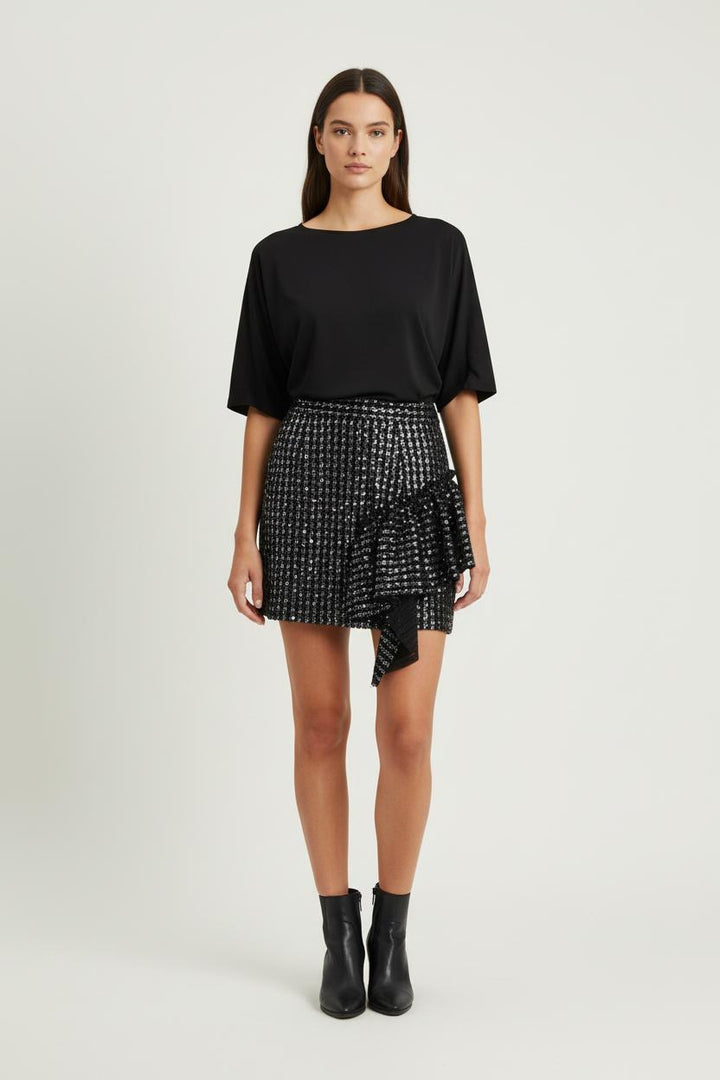 Jupe Courte Noire - Taille L/40 de la marque Sandro | PARAD90484 - Vendu par Paradigme - Image 1