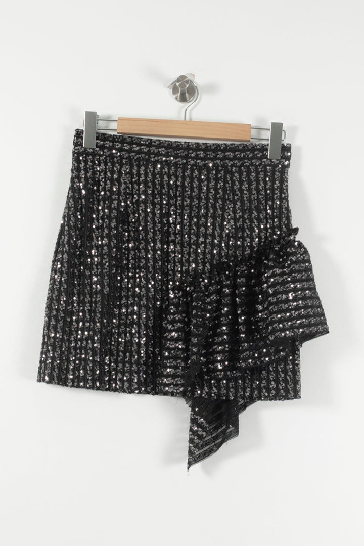 Jupe Courte Noire - Taille L/40 de la marque Sandro | PARAD90484 - Vendu par Paradigme - Image 2
