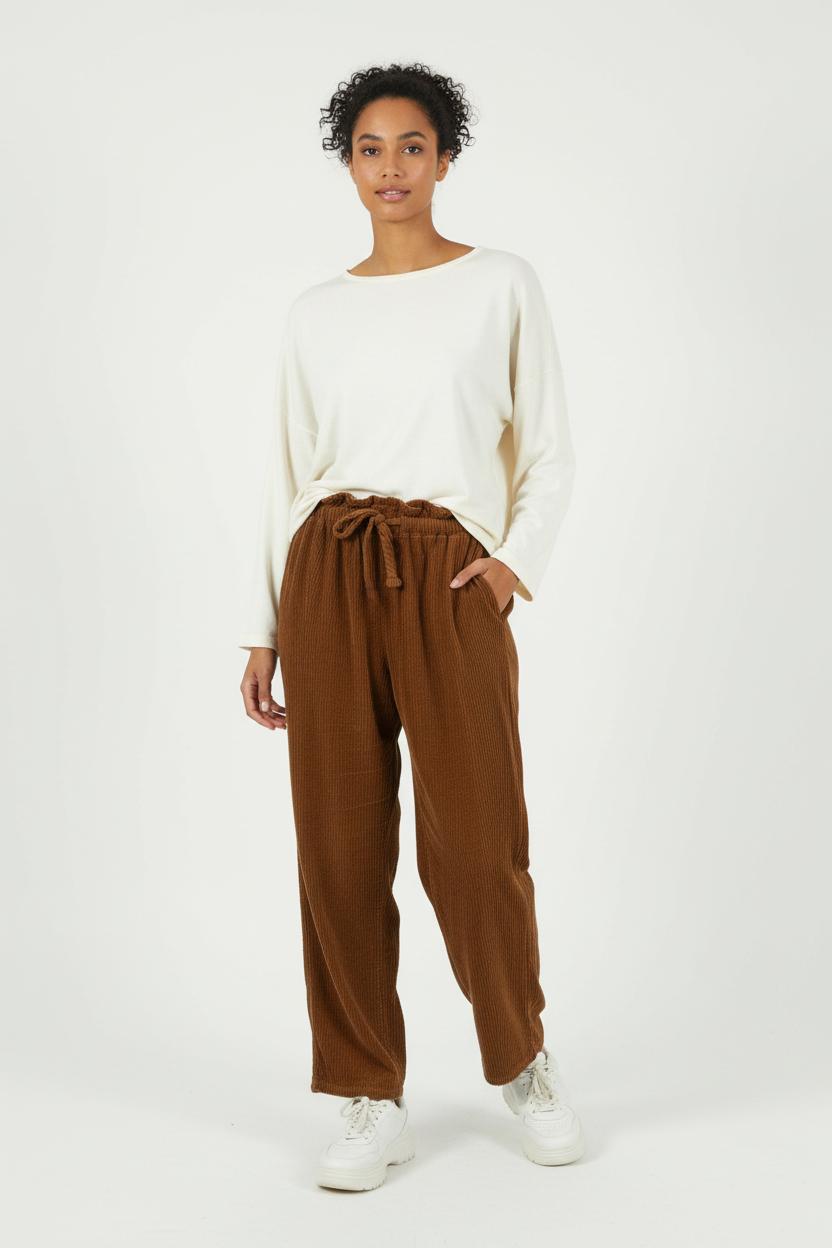 Pantalon Large Marron - Taille L/40 de la marque Antik Batik | PARAD90485 - Vendu par Paradigme - Image 1