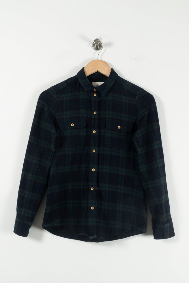 Chemise à Carreaux Bleue et Verte - Taille XS/34 de la marque Sézane | PARAD90486 - Vendu par Paradigme - Image 2