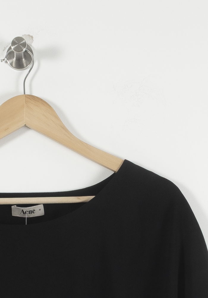 Robe Asymétrique Noire - Taille S/36 de la marque Acne Studios | PARAD90499 - Vendu par Paradigme - Image 3