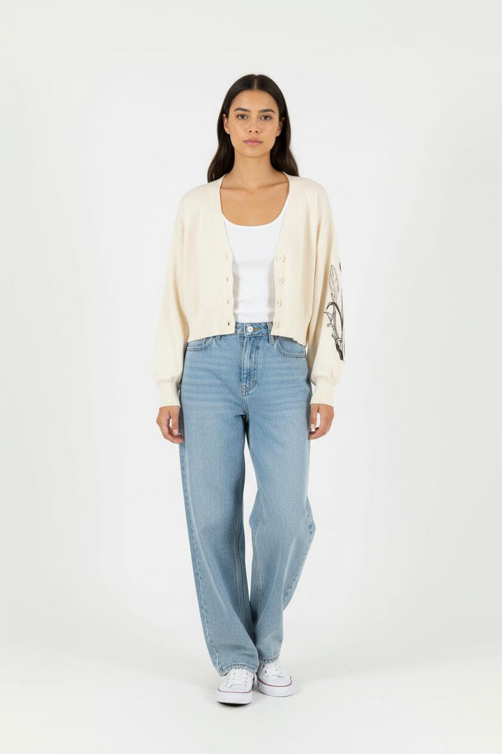 Cardigan Écru - Taille XS/34 de la marque La Fée Maraboutée | PARAD90514 - Vendu par Paradigme - Image 1