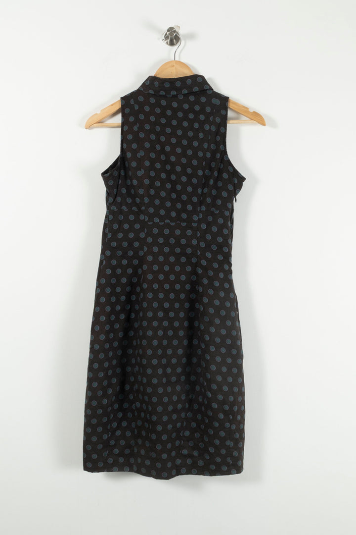 Robe Sans Manches Noire à Pois Bleus - Taille S/36 de la marque One Step | PARAD90519 - Vendu par Paradigme - Image 4