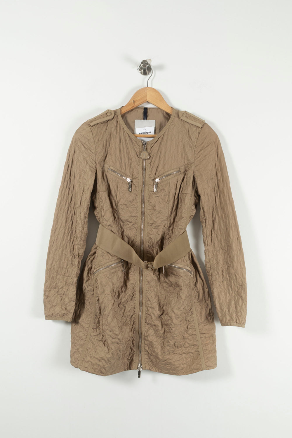 Manteau Matelassé Beige - Taille S/36 de la marque Moncler | PARAD90528 - Vendu par Paradigme - Image 2