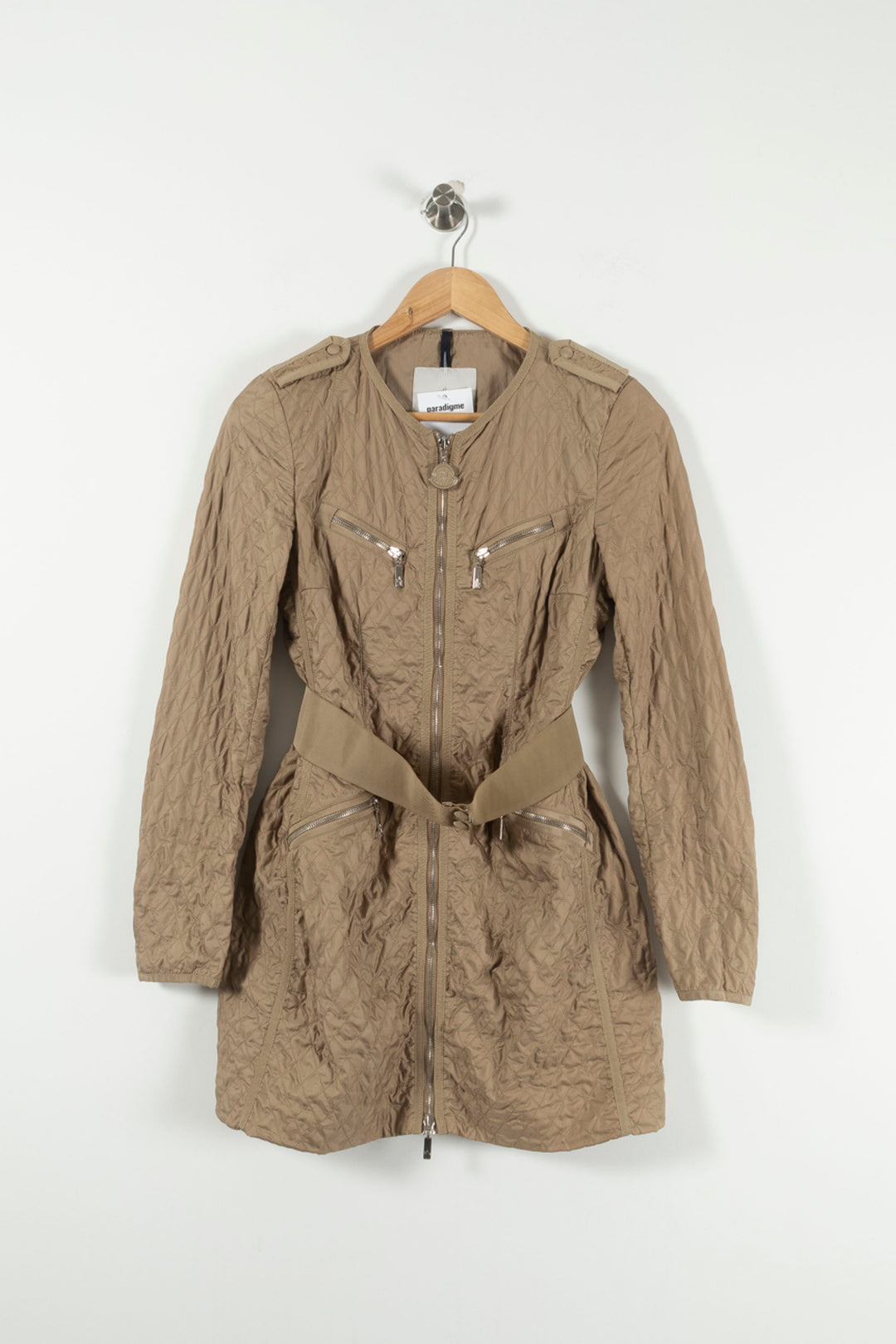 Manteau Matelassé Beige - Taille S/36 de la marque Moncler | PARAD90528 - Vendu par Paradigme - Image 2