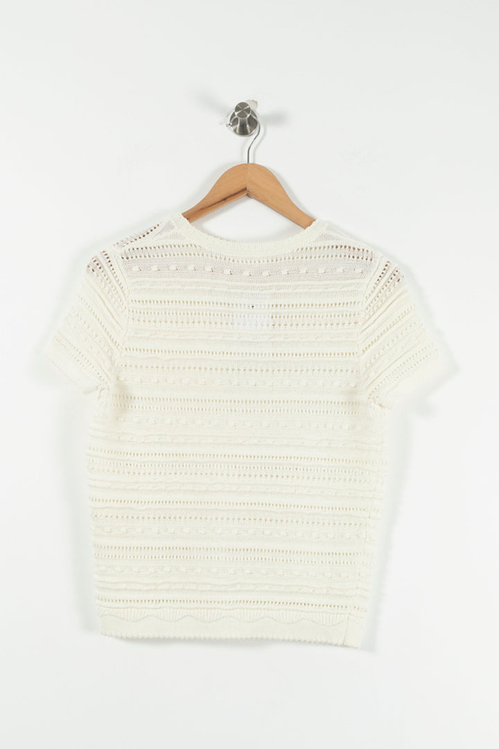 T-shirt Blanc - Taille S/36 de la marque Sézane | PARAD90531 - Vendu par Paradigme - Image 4